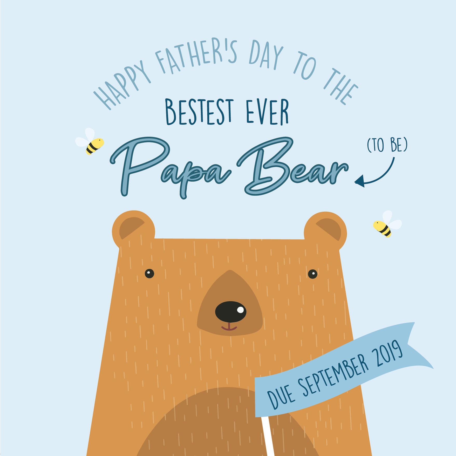 Papa Bear A5 Greetings Card