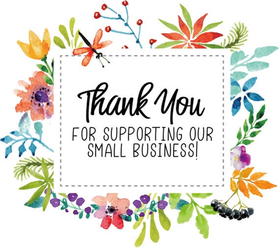 Small Business Stickers Thank You Support