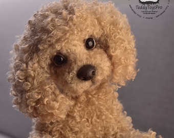 Puppy Jeri (Made To Order) realistic toy, Poodle Dog , Toy Poodle, Fur toy Poodle, Felted Animal, Gift, stuffed Animal