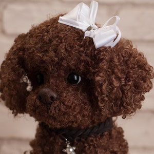 Puppy Daisy realistic toy, Poodle Dog , Toy Poodle, Fur toy Poodle, Felted Animal, Gift, stuffed Animal