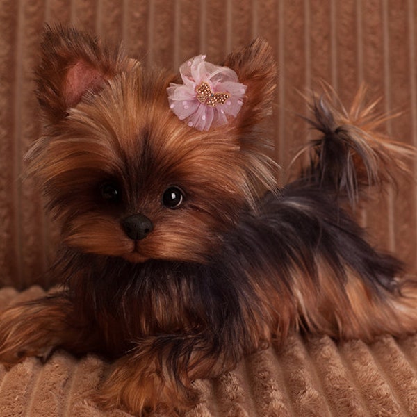 Chiot Jessy Yorkies! (fait sur commande) Yorkshire Terrier, jouet York, jouet, petit York, Terrier, chien, chien en peluche, jouet en peluche, teddy york