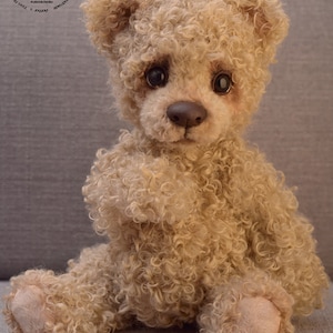 Cappuccino Bär Künstlerteddy Bär. Sammlerstück Plüsch Bär. Handgefertigt von Teddybär Künstler. Perfektes Geschenk der Liebe. wird auf Bestellung angefertigt Bild 5