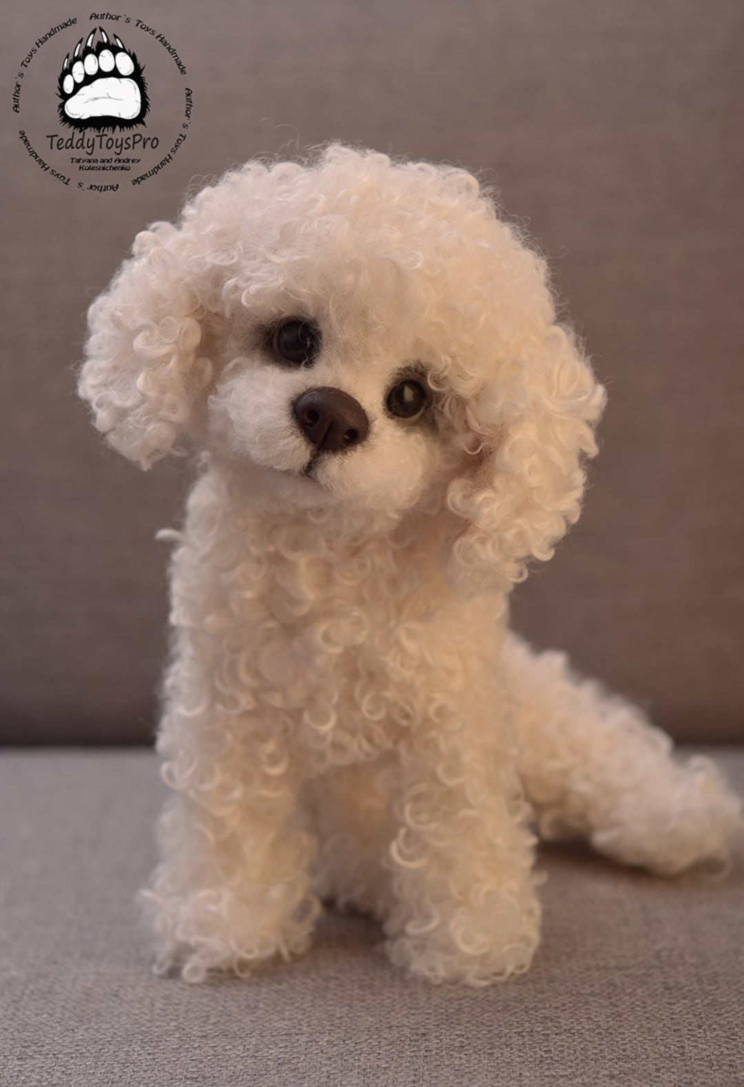 Puppy Amur Poodle Dog Toy Poodle Fur Toy Poodle Felted Animal