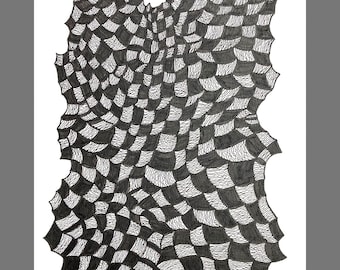 A4 Original ink pen drawing