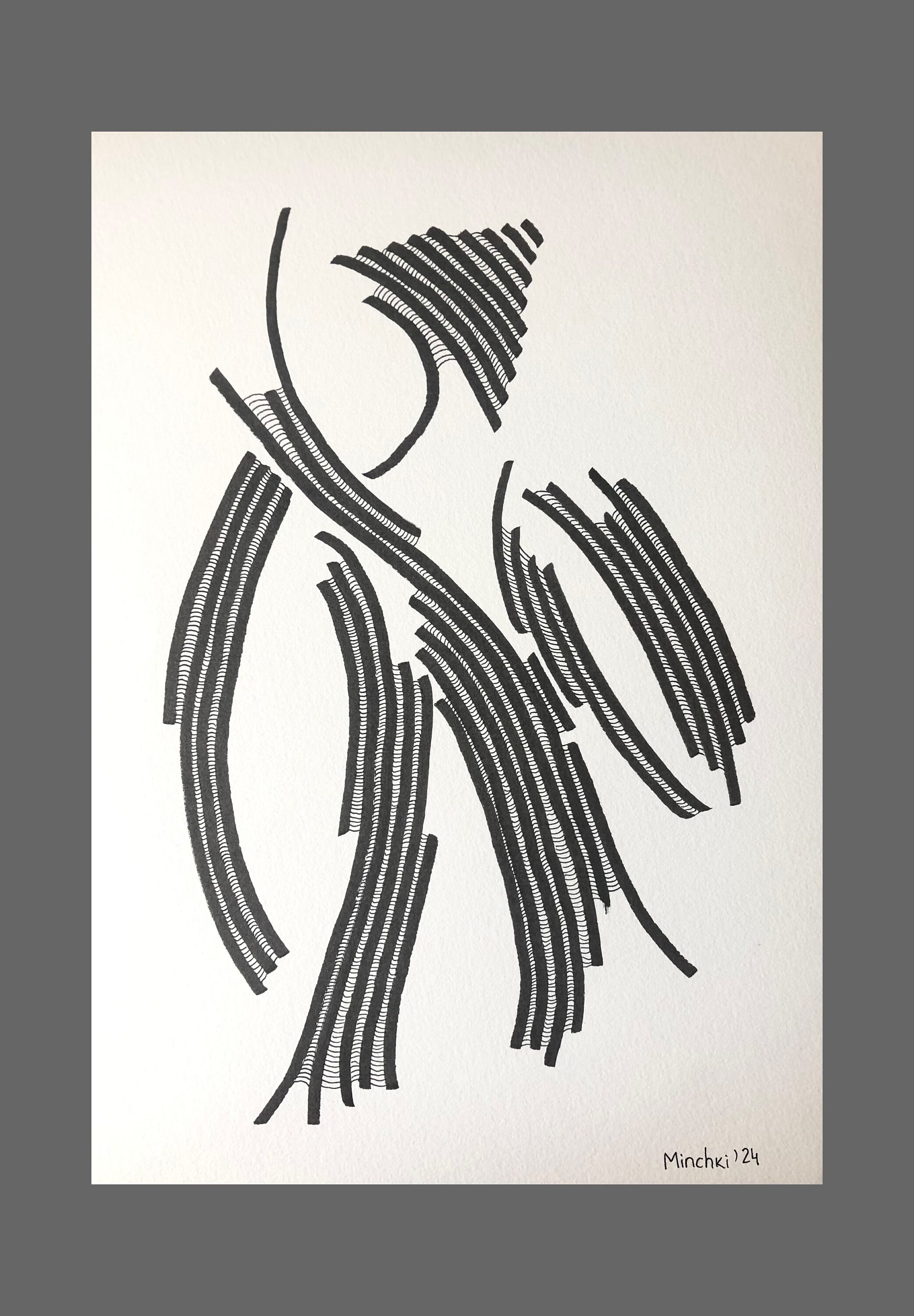 オリジナルのA4サイズの黒ペン画 - Etsy 日本