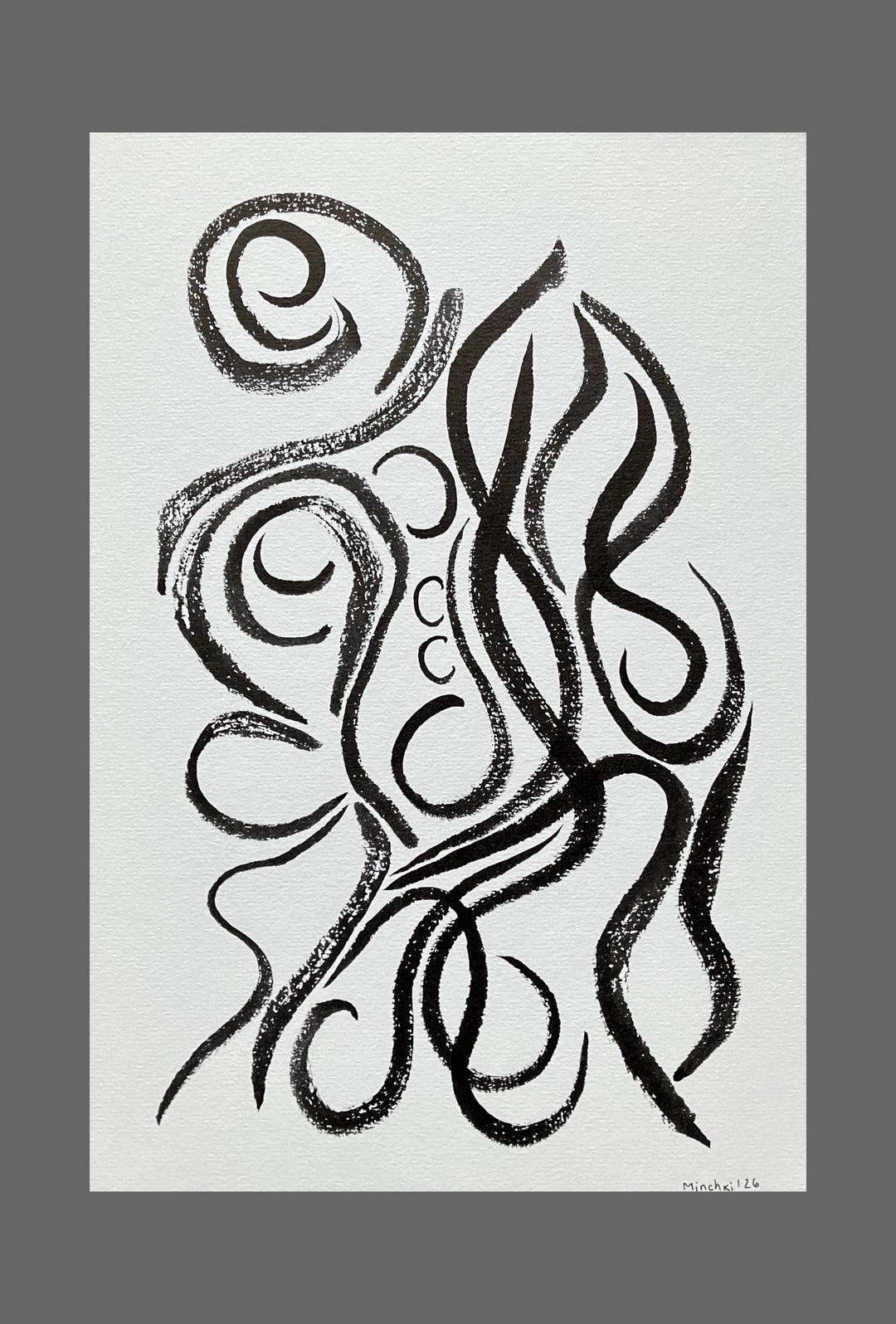 A4 Original Abstract Ink Drawing - Etsy