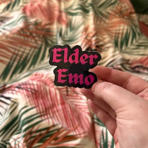 Elder Emo Holographic Sticker - Goth Journaling