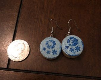 Boho wine cork earrings