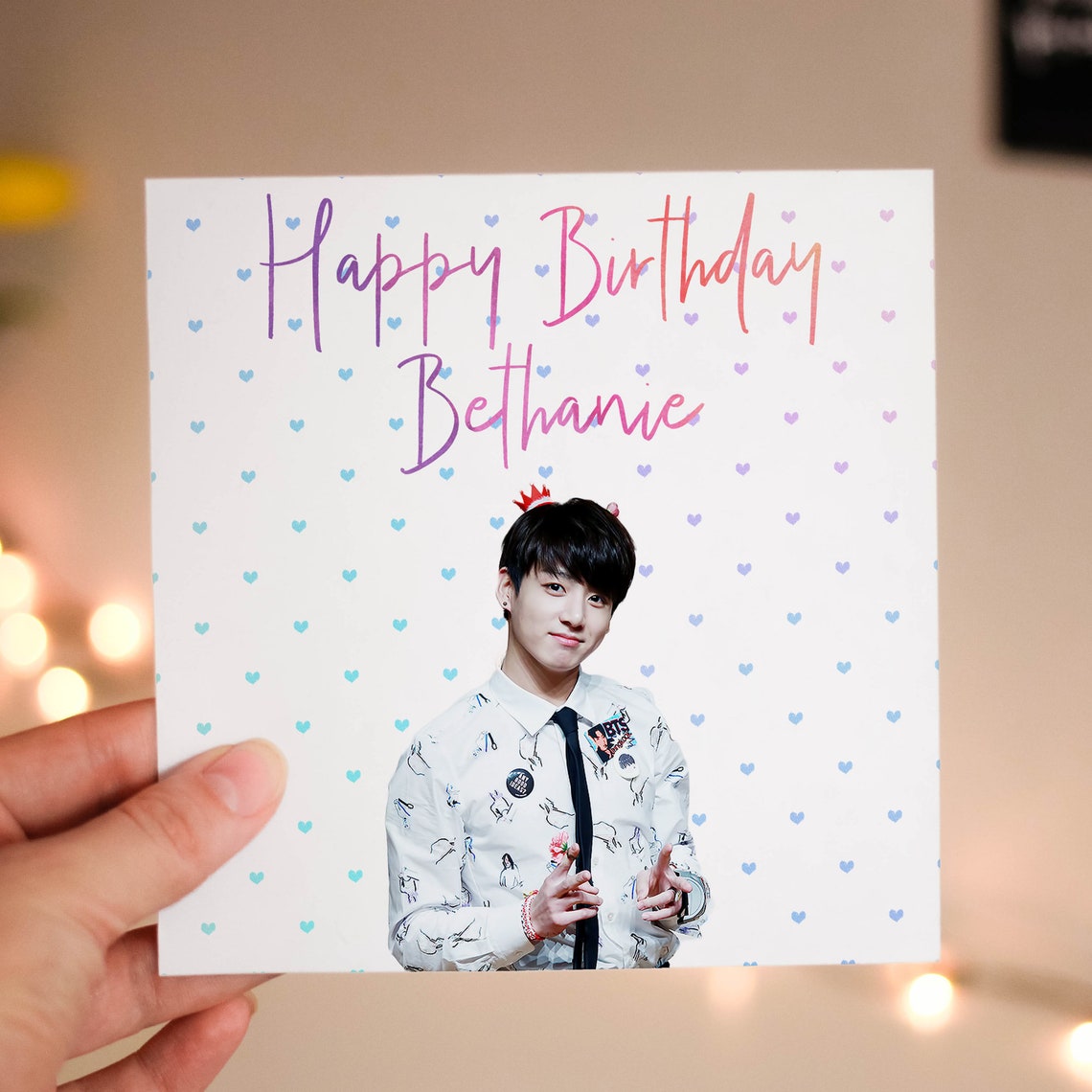 Personalised Jungkook BTS Card | Etsy