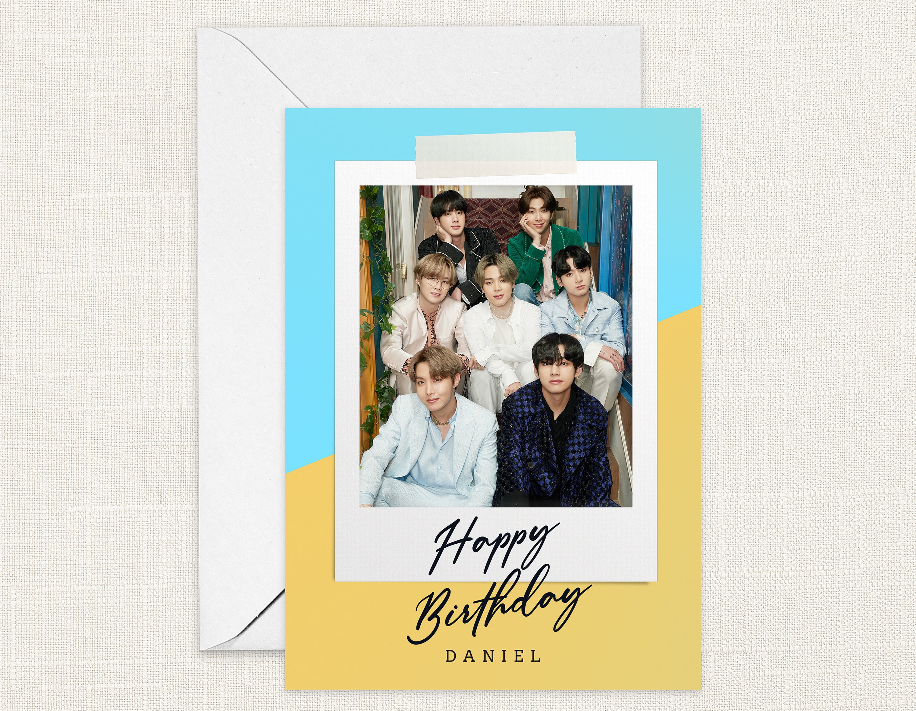 Personalised BTS KPop Greetings Card Etsy