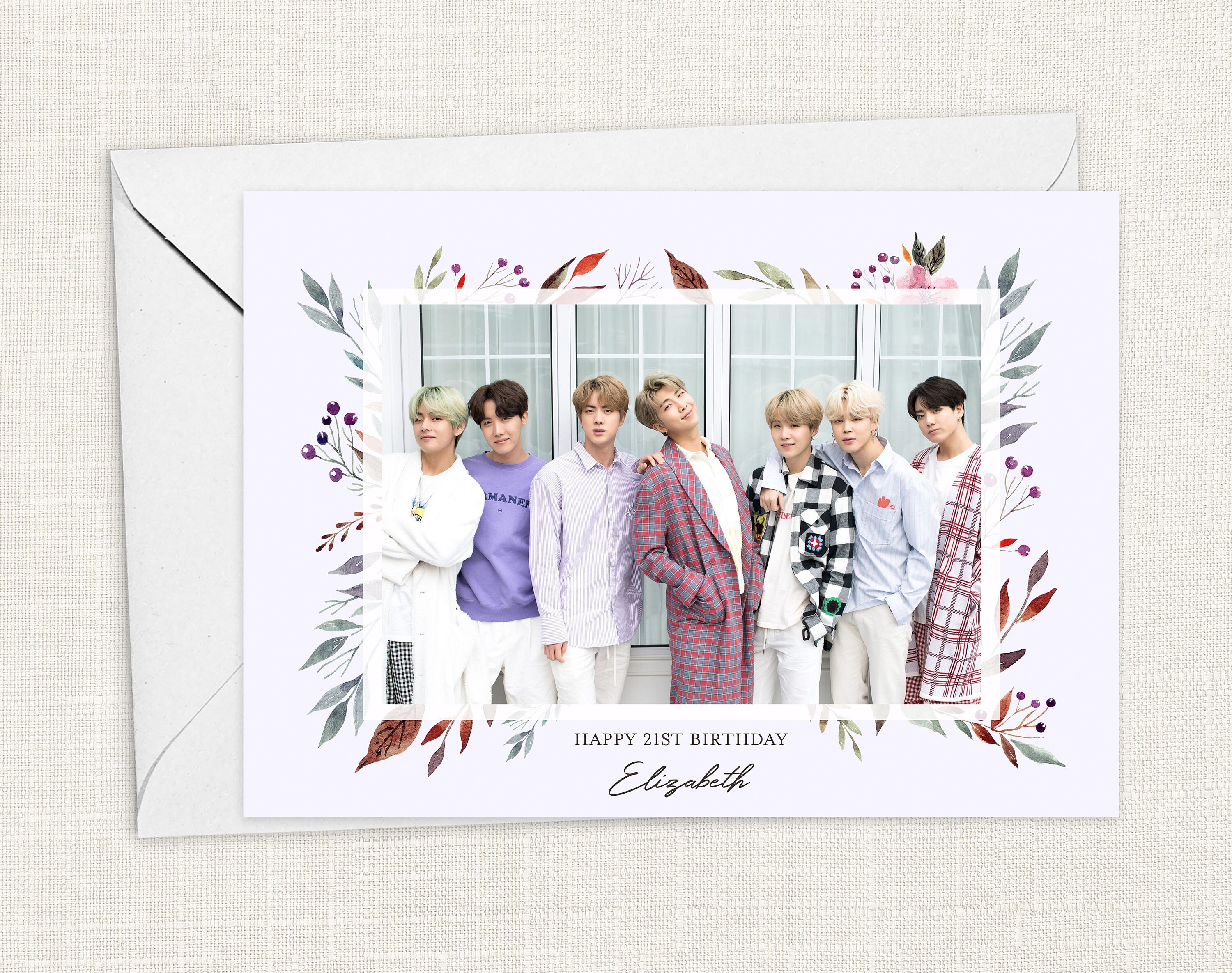Personalised BTS Greetings Card Etsy