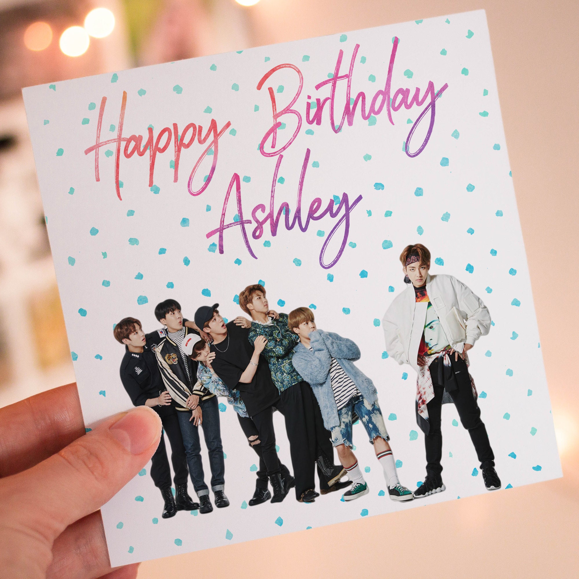BTS Birthday Card Printable