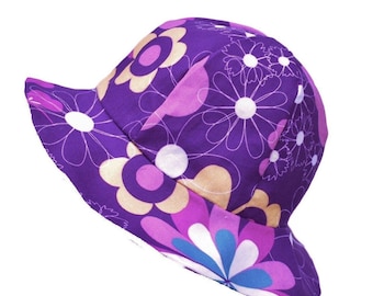 Reversible flower sun hat