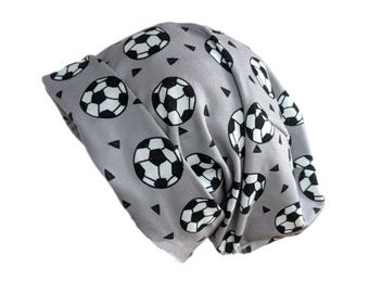 Football slouchy beanie hat