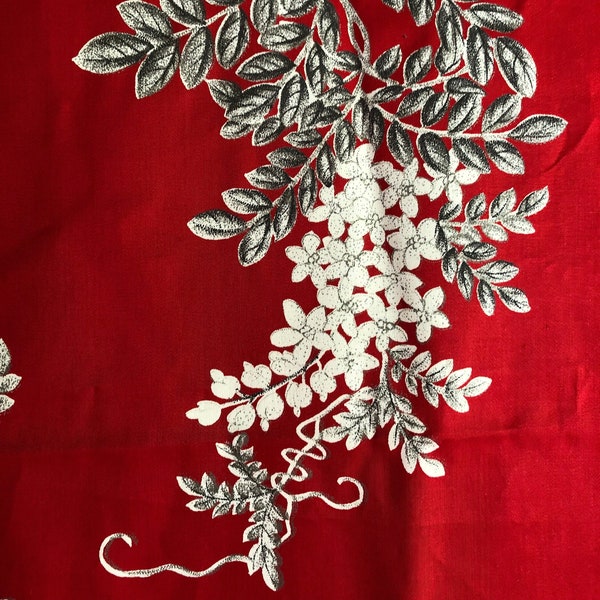 Fabric Silk Block Print Pascaline Villon