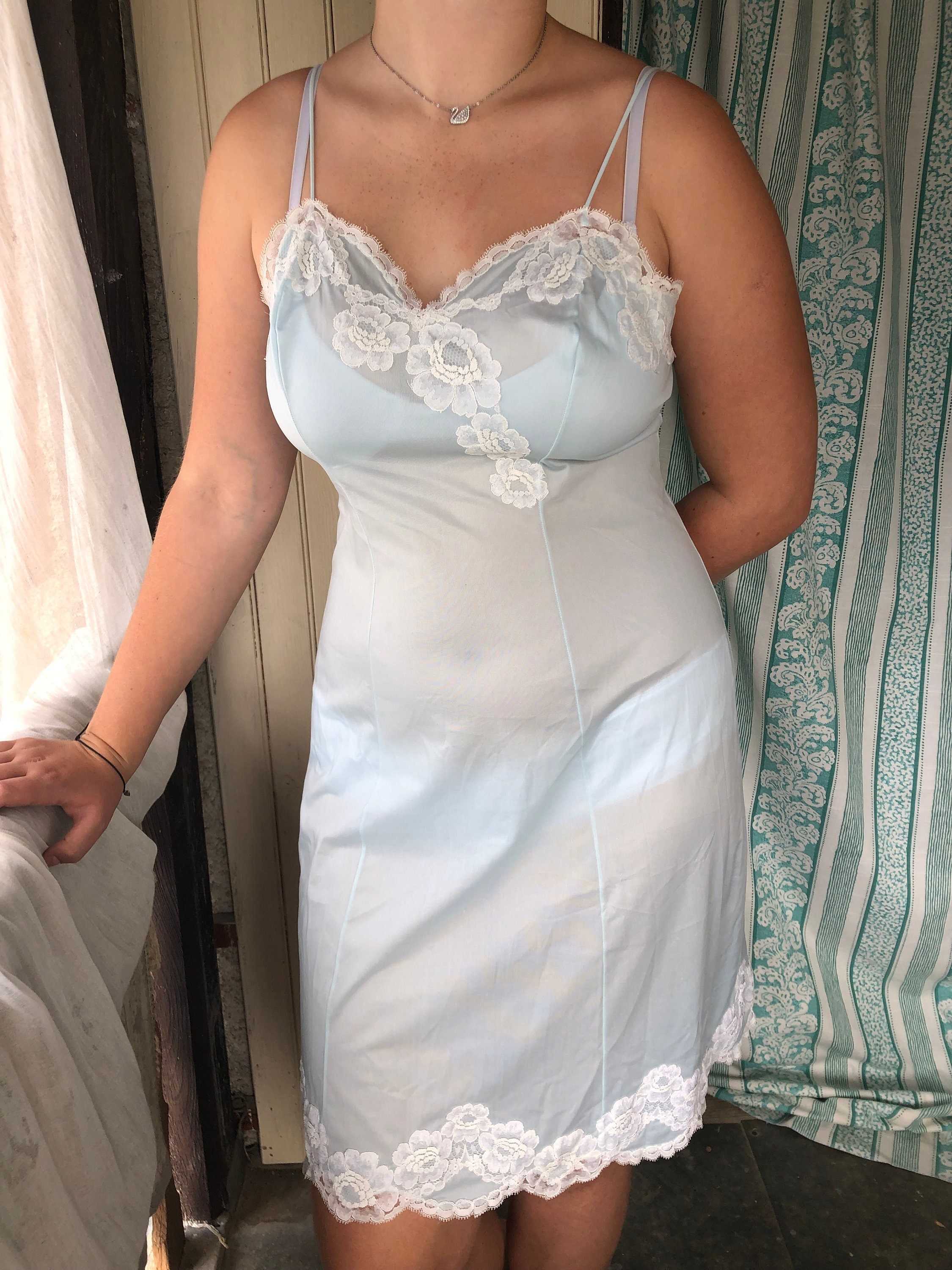 下着・アンダーウェア 1940s White Slip Dress Slip Dress Vintage - Etsy