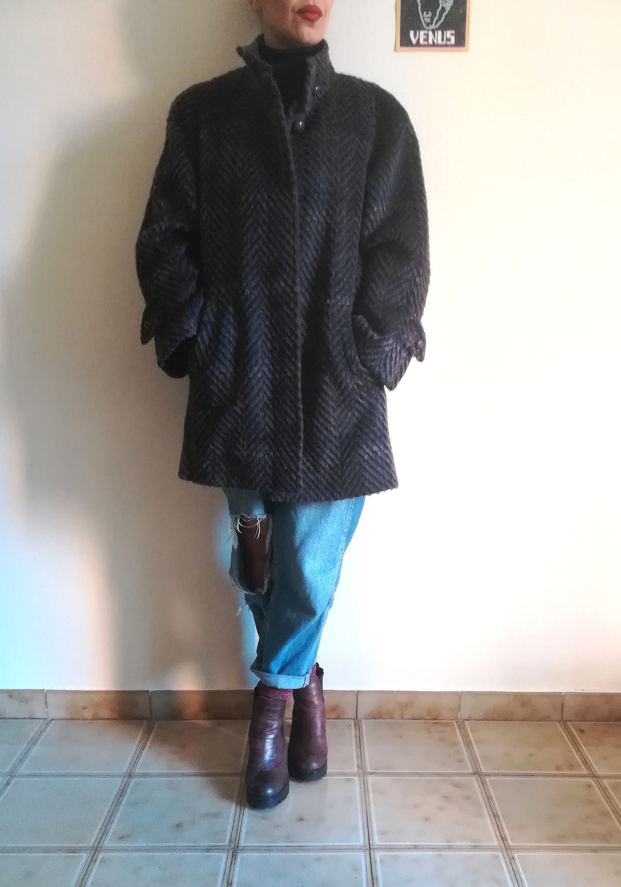 YOUR SIXTH SENSE Mantel Von C&A Vintage 80 Frau Swing Mantel Braun - Main Image