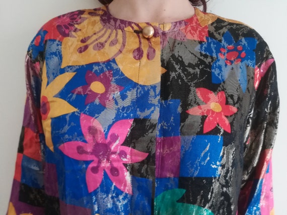 FLORAL SILK Button-Up SHIRT 'Daniela Schürmann' V… - image 2