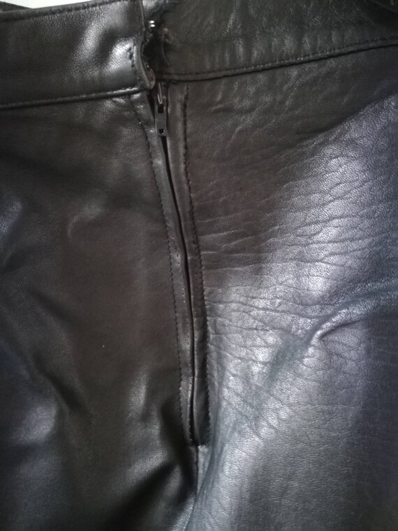 Tailored Vintage Leather Mini Skirt