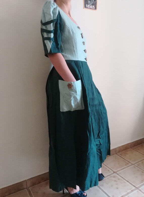 STEINBOCK DIRNDL DRESS Vintage 80 Woman Maxi Dres… - image 6