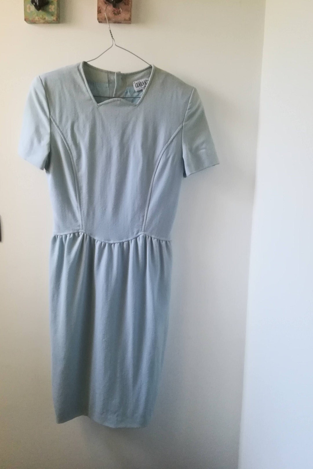 POWDER BLUE Midi DRESS 'clara Kito Milano' Vintage 90 Etsy