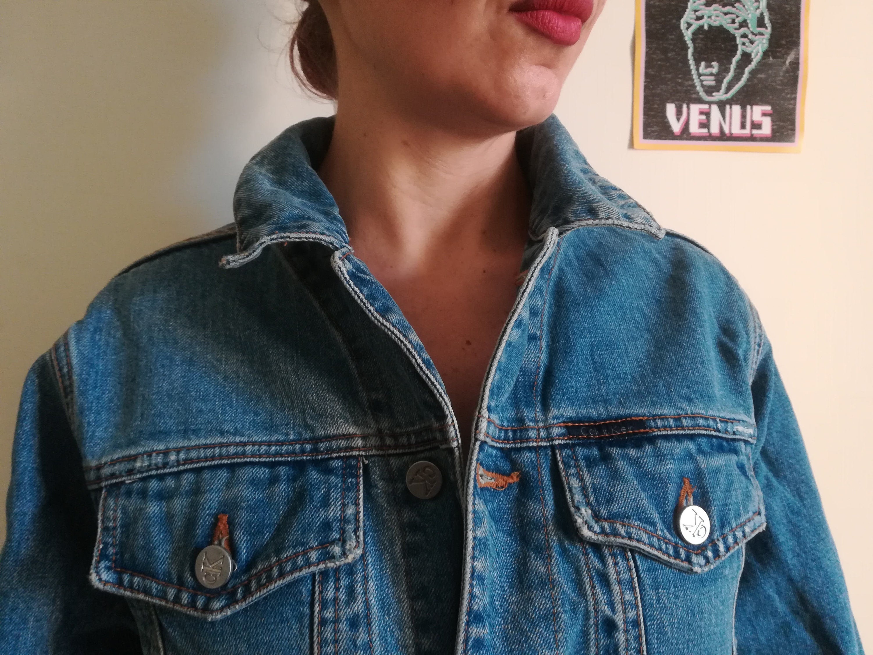 CALVIN KLEIN Denim JACKET 90s/y2k Woman Denim Jacket Medium Blue Jeans ...