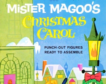 Vintage Christmas Activity Book Printable PDF • Mister Magoo's Christmas Carol Paper Doll Craft Book JPEG • 60s 1960s Xmas Images Clip Art