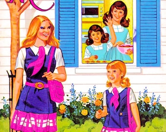 ヴィンテージペーパードール印刷用PDF • 母娘ペーパードール • 60年代1960年代ペーパードール服デジタルダウンロードドレスガールレディドールクリップアート