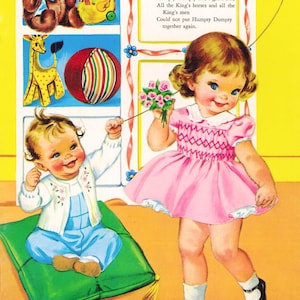 PDF stampabile di bambola di carta vintage • Bambole di carta per la cameretta dei bambini • Bambola di carta per bambini ragazza bruna anni '60 e '60 Scarica giocattolo clip art per bambola bionda