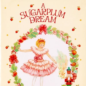 Boneca de papel vintage para impressão PDF • Boneca de papel fada de balé de Natal • Quebra-nozes Boneca de papel de Natal Boneca bailarina Download digital Clip Art