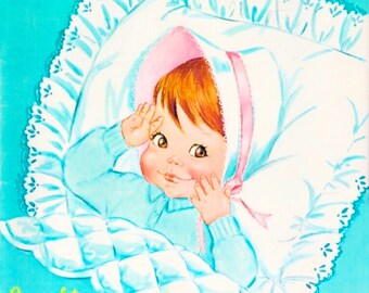 Vintage Paper Doll Printable PDF • Baby Pat Paper Doll • 60s 1960s Ginger Girl Boy Redhead Kid Paper Doll Download Baby Doll Clip Art