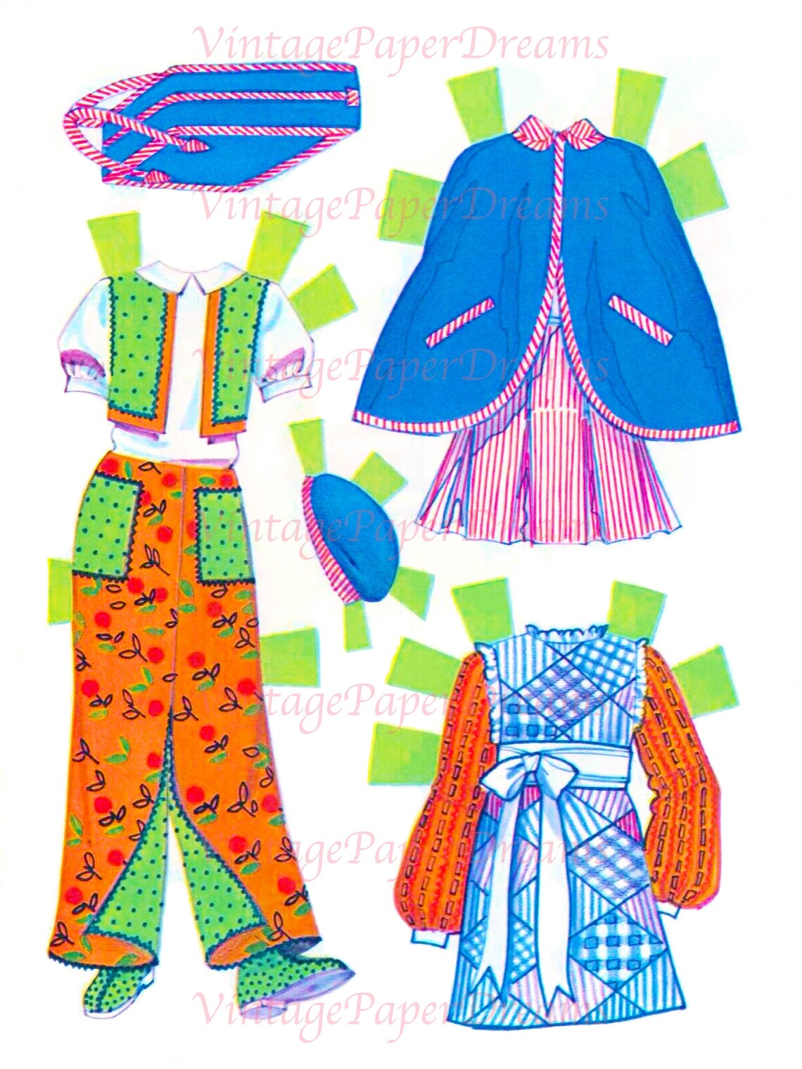 Vintage Paper Doll Printable PDF malibu Skipper Paper Doll Etsy