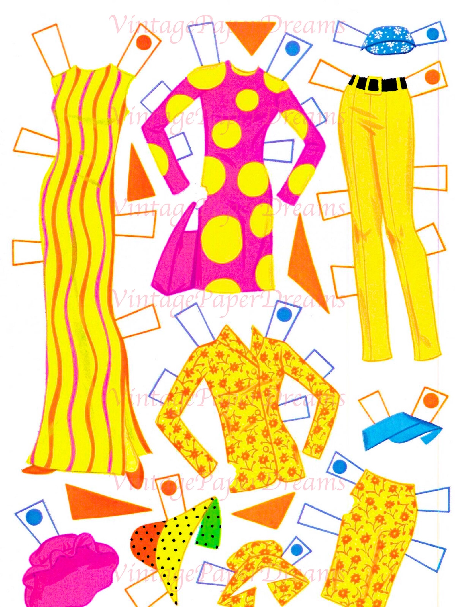 Vintage Paper Doll Printable PDF Francie Paper Doll 60s Etsy