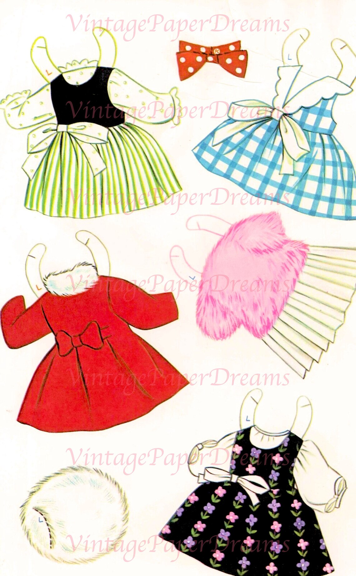 Vintage Paper Doll Printable PDF happy Friends Paper Doll - Etsy