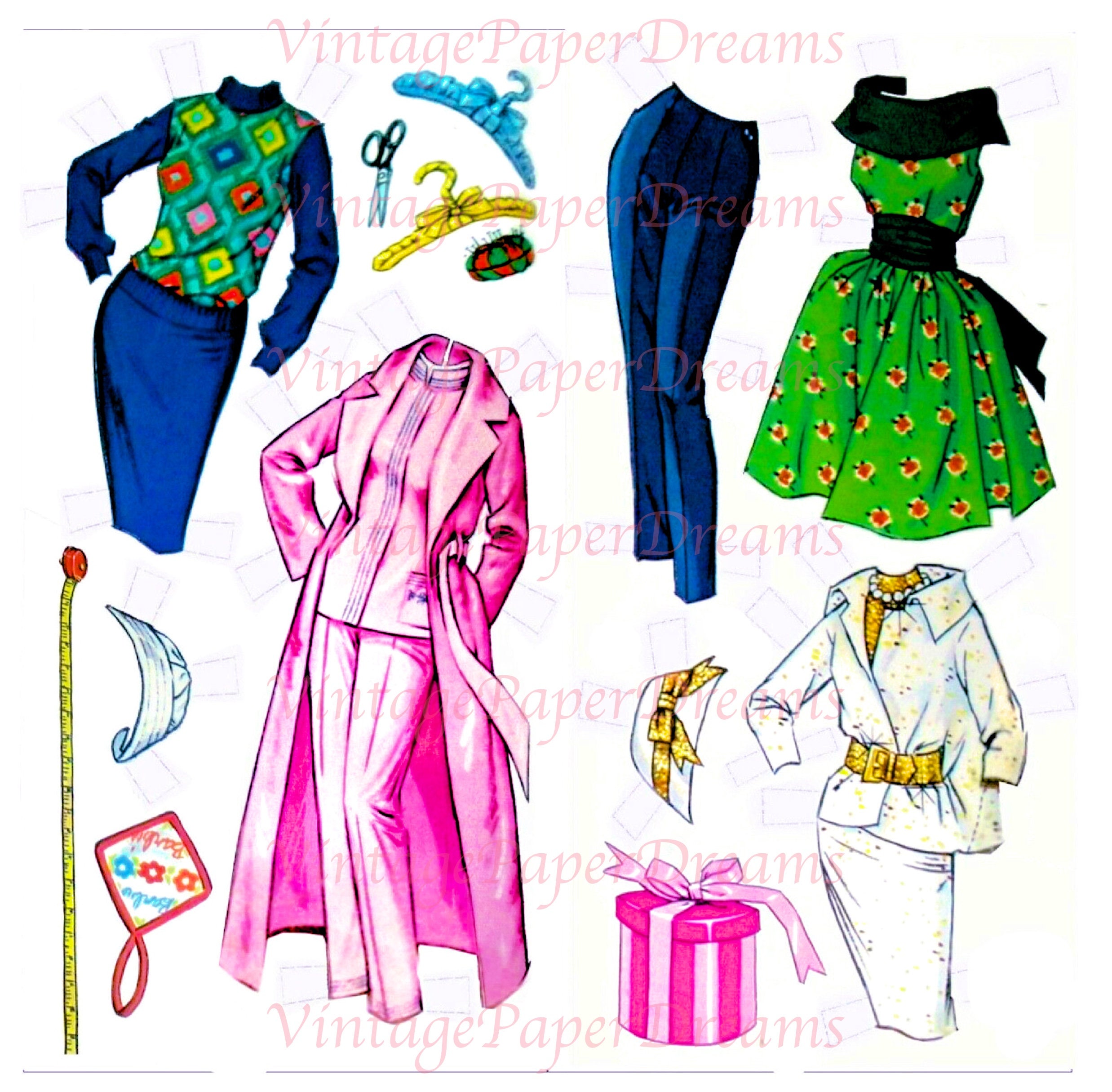 Barbie Paper Doll Printable PDF barbie Paper Doll Vintage - Etsy