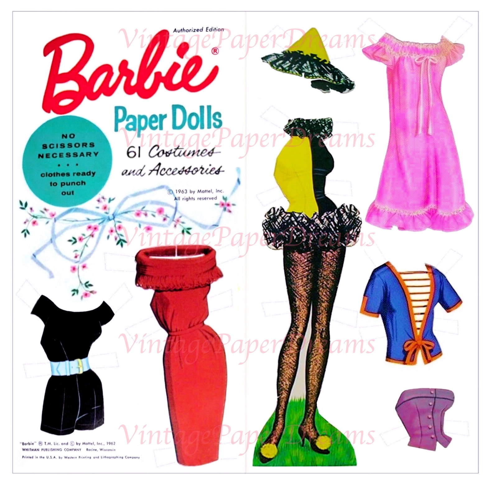 Barbie Paper Doll Printable PDF barbie Paper Doll Vintage - Etsy
