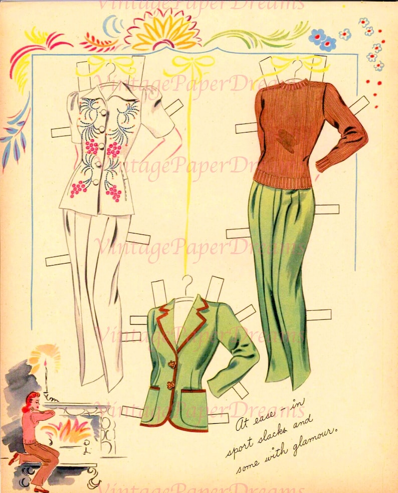 Vintage Paper Doll Printable PDF eve Arden Paper Doll 40s 1940s Paper ...
