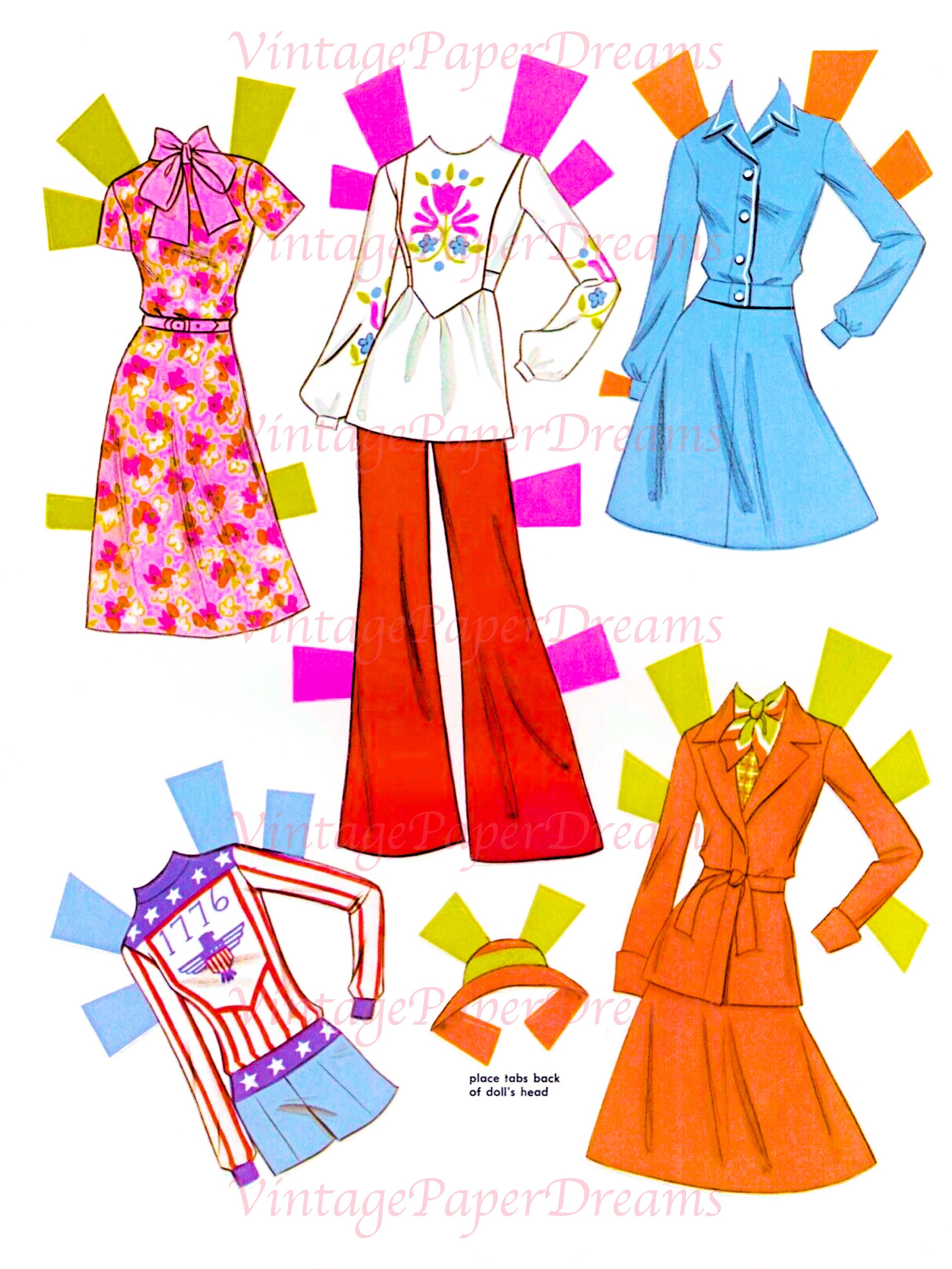 Barbie Paper Doll Printable PDF fashion Barbie Paper Doll Etsy