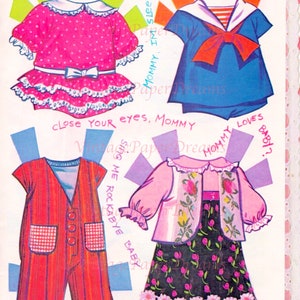Vintage Paper Doll Printable PDF • drowsy Baby Paper Doll • 70s 1970s ...