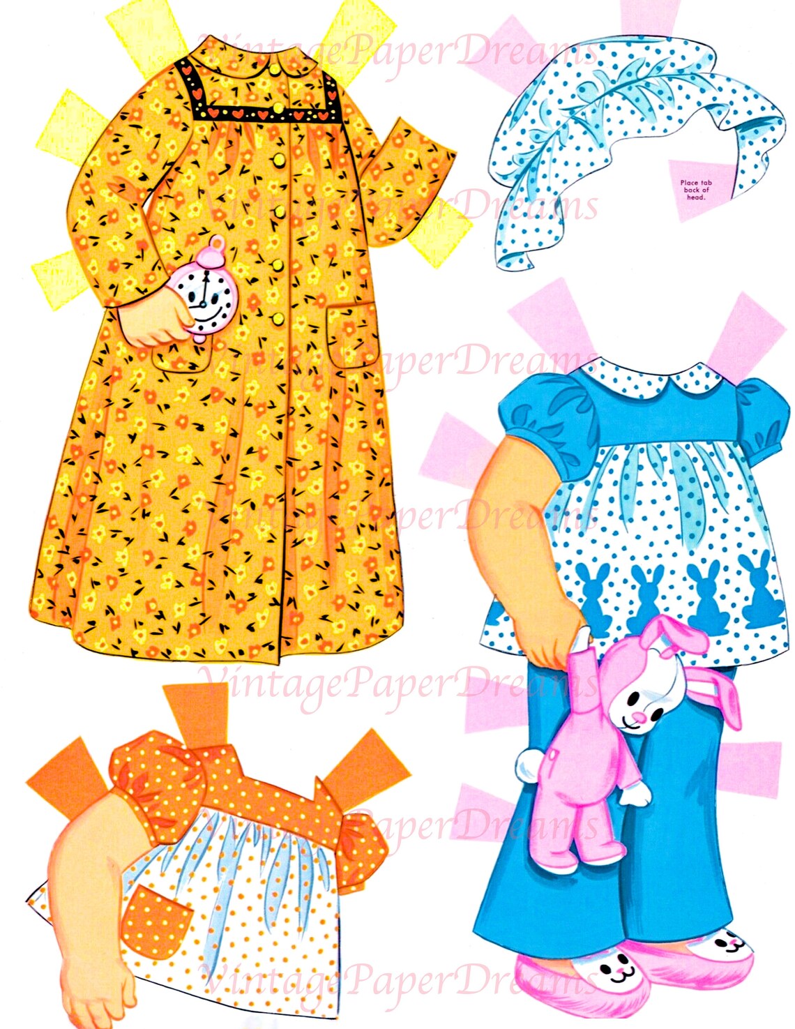 Dottie Cat25 Example.pdf Vintage Paper Doll Printable PDF dottie Paper Doll 70s - Etsy Australia