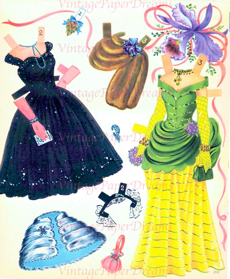 Vintage Paper Doll Printable PDF romance Paper Doll JPEG 50s 1950s ...