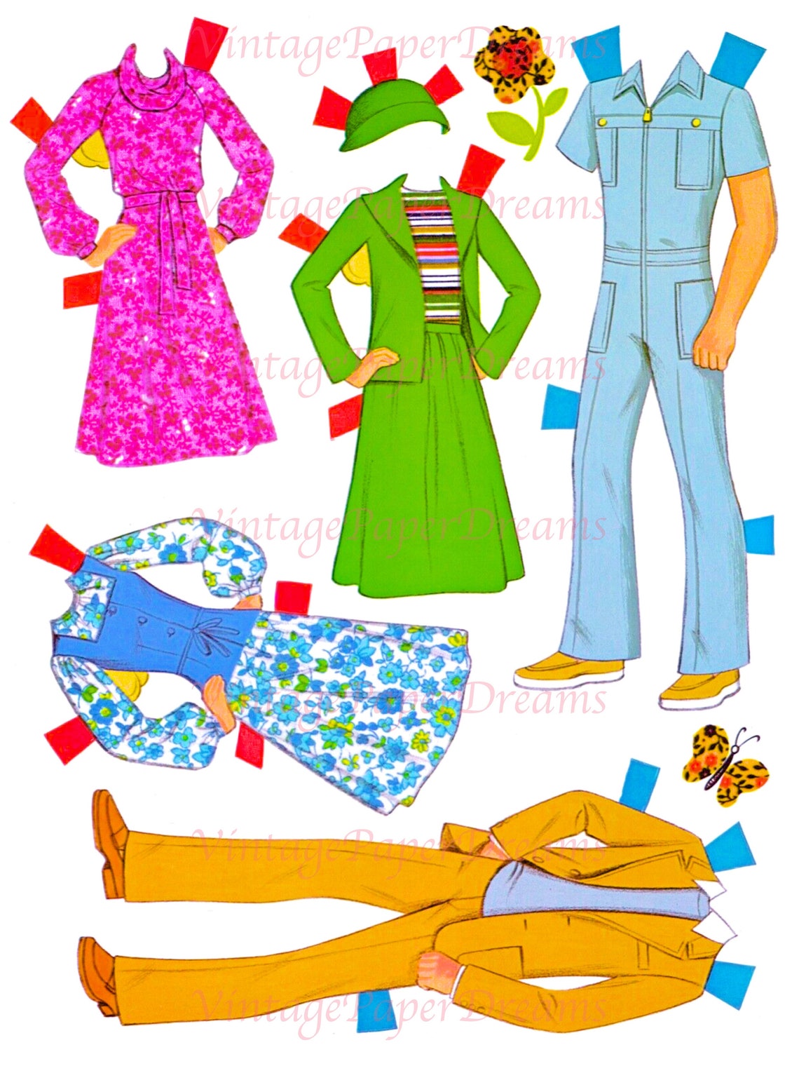Vintage Paper Doll Printable PDF Sunshine Family Paper Doll Etsy