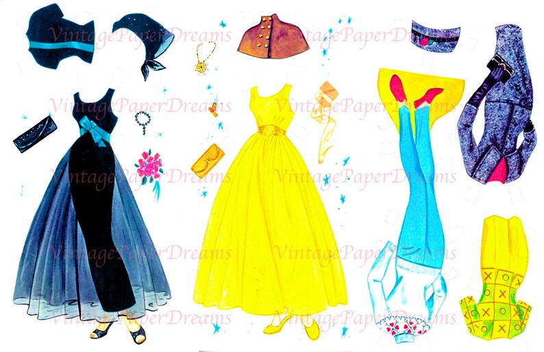 Barbie Paper Doll Printable PDF JPEG wedding Barbie Paper - Etsy