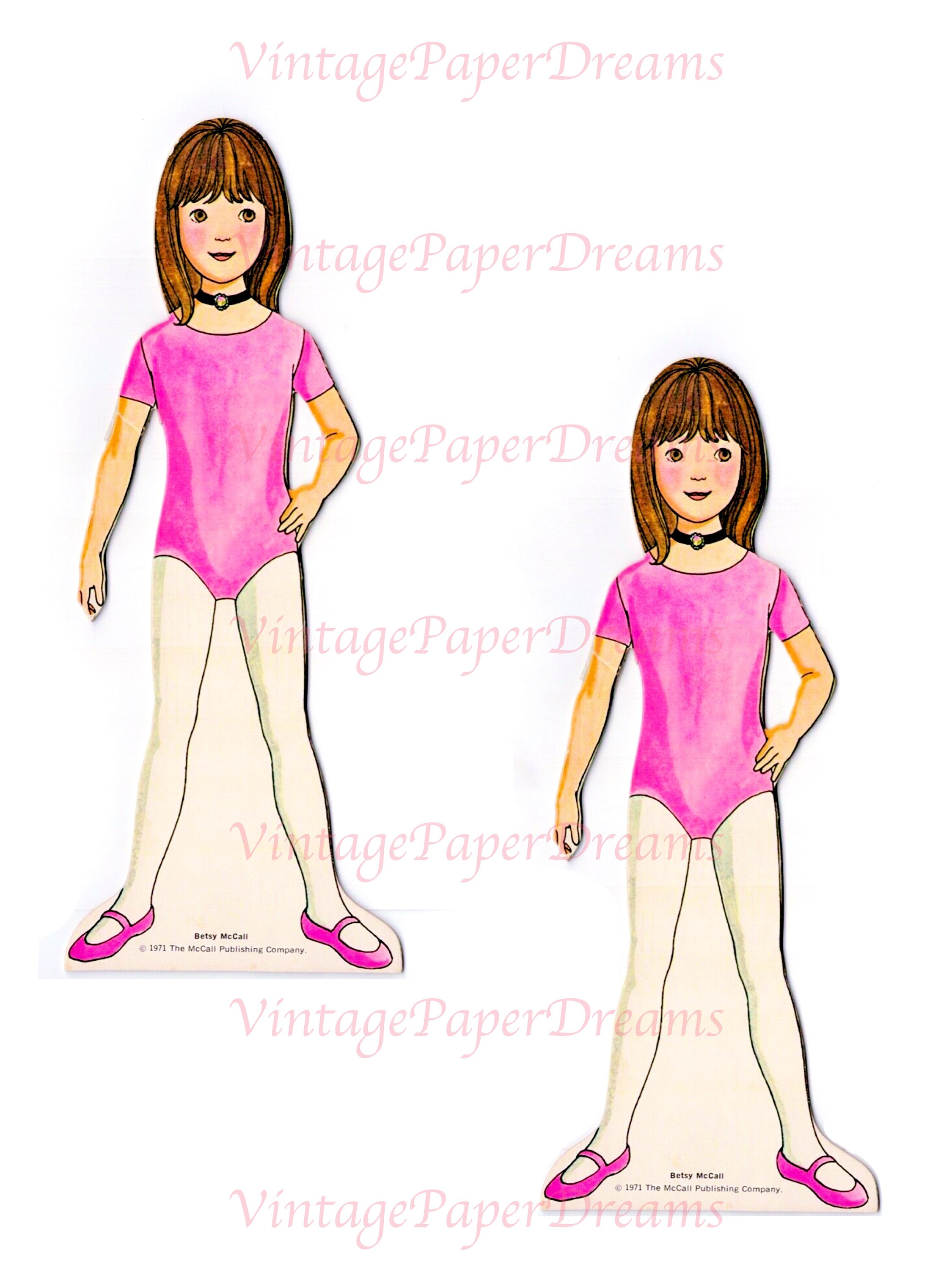Vintage Paper Doll Printable PDF betsy Mccall Paper Doll 70s 1970s ...