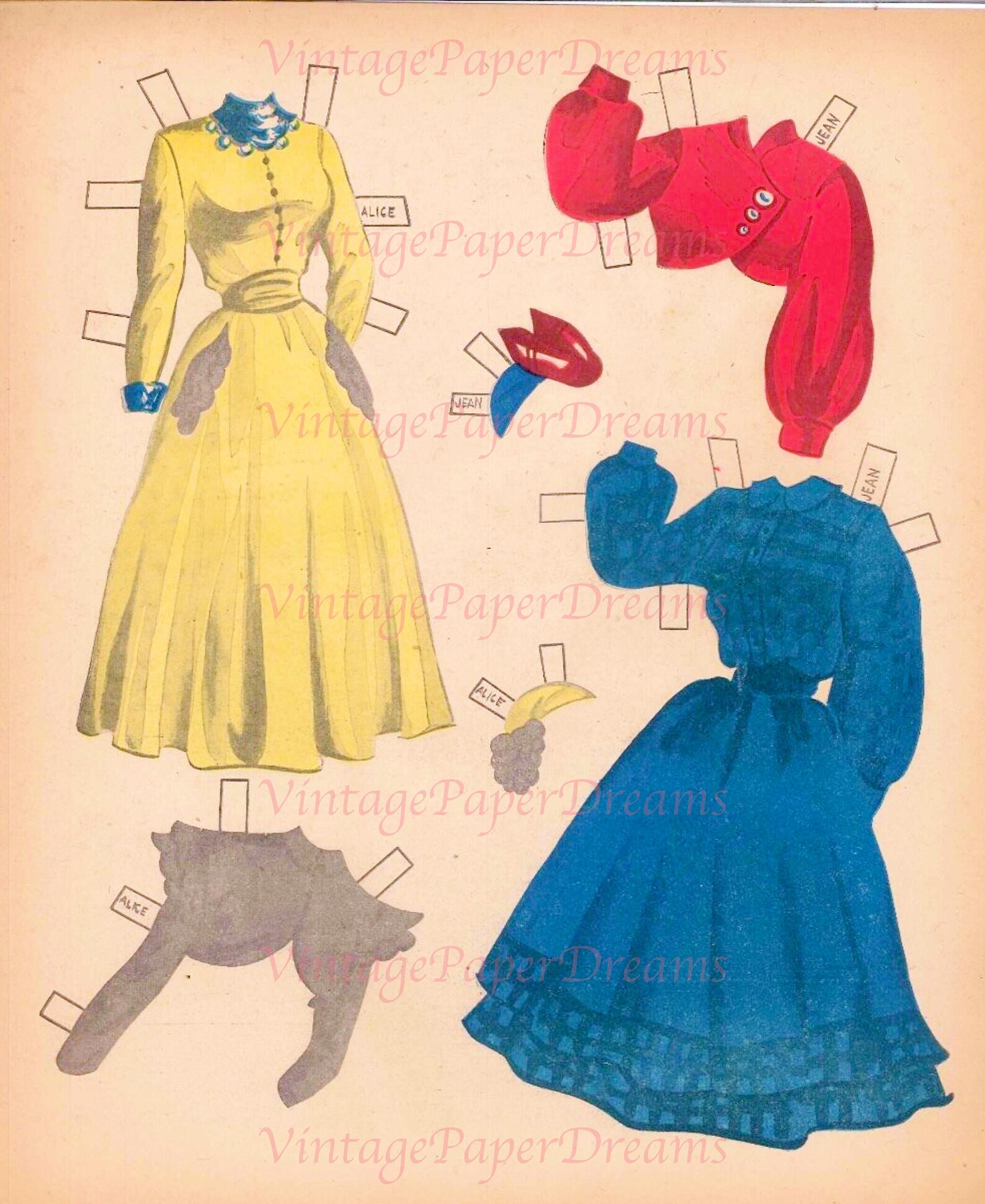 Vintage Paper Doll Printable PDF Sister Nurse Paper Dolls 40s 1940s Vintage paper doll printable pdf sister nurse paper dolls 40s 1940s