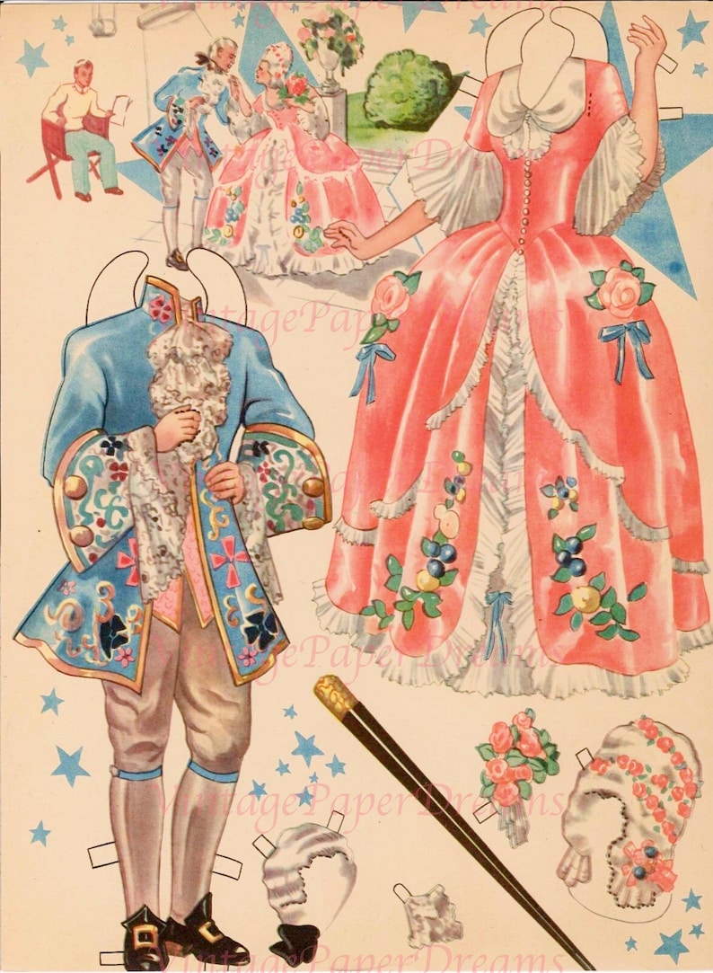 Vintage Paper Doll Printable PDF movieland Paper Dolls 40s 1940s Paper ...