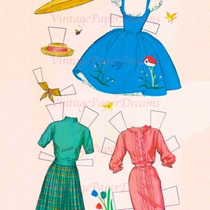 Vintage Paper Doll Printable PDF • barbie Ken Paper Doll • 60s 1960s ...