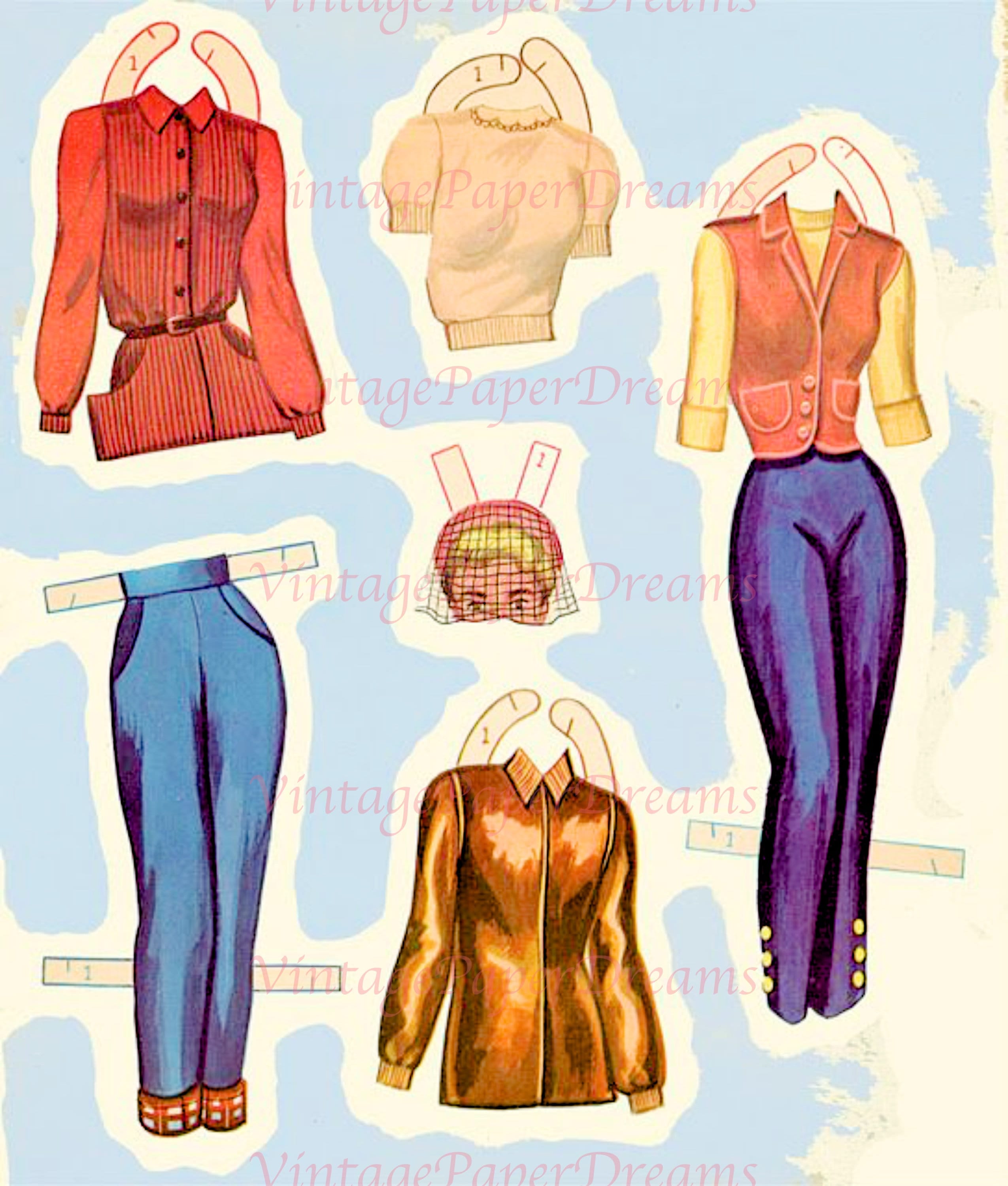 Vintage Paper Doll Printable PDF eve Arden Paper Doll 40s 1940s Paper ...