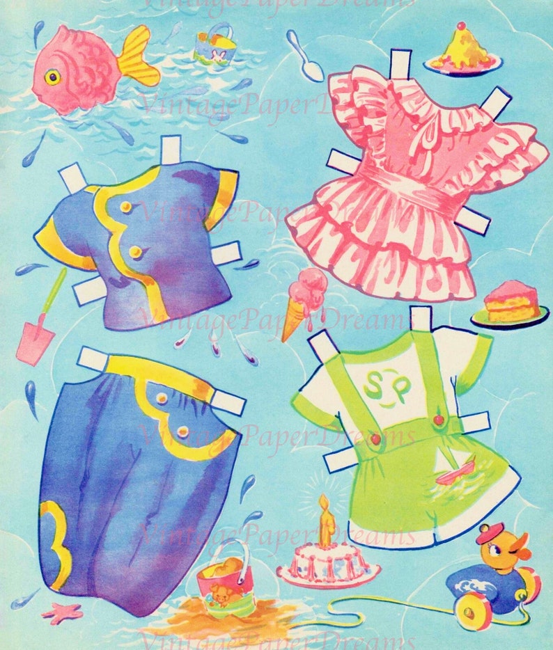 Vintage Paper Doll Printable PDF baby Sparkle Plenty Paper Dolls 40s