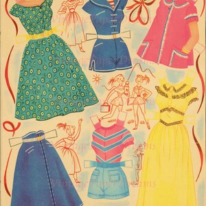 Vintage Paper Doll Printable PDF • best Friends Paper Dolls • 50s 1950s ...